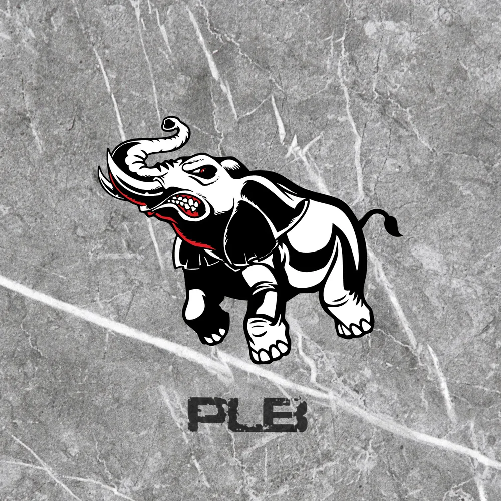 L’éléphant PLB sur fond de marbre
