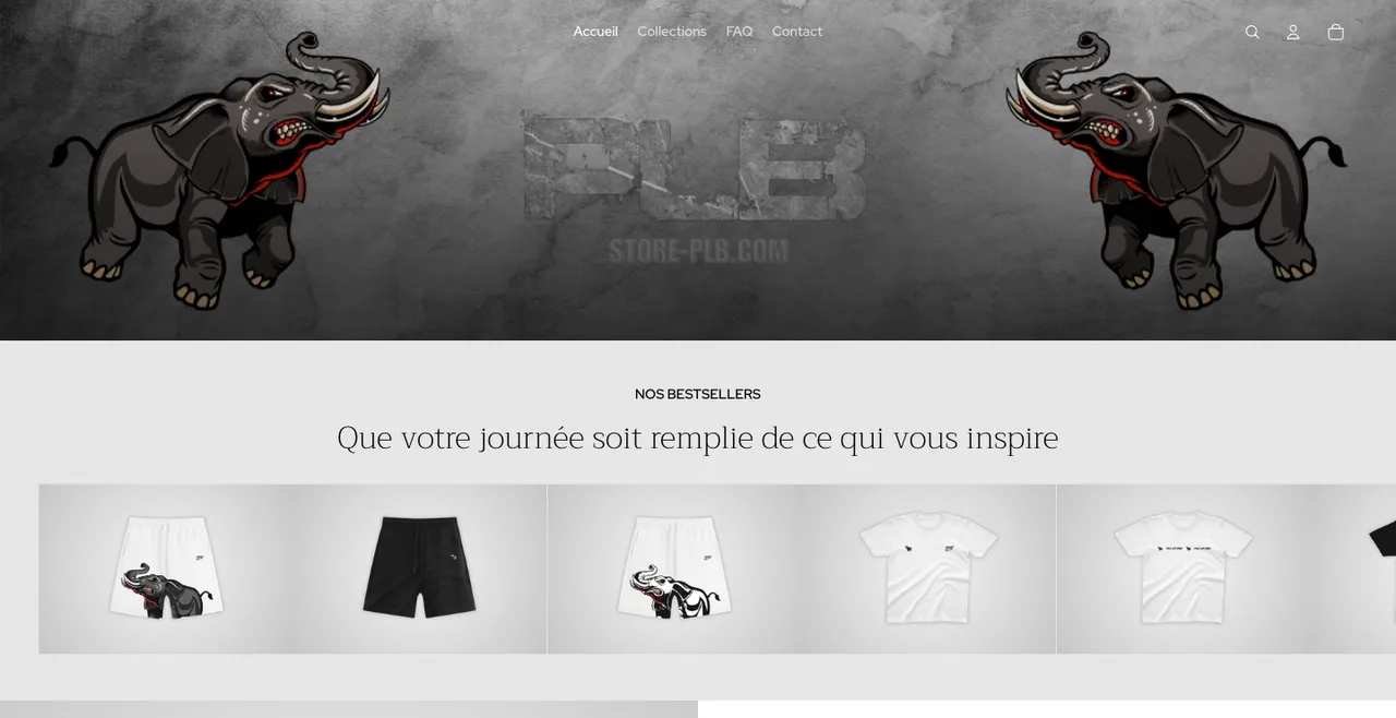 Page d’accueil de la boutique store-plb.com